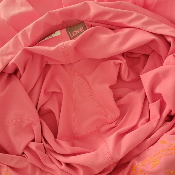 Lucky In Love Pleated Ruffle Skirt Matching Tank Top Barbie Pink Embroidered. - Picture 16 of 16